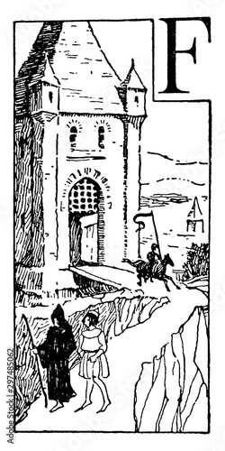 Middle Ages, vintage illustration.