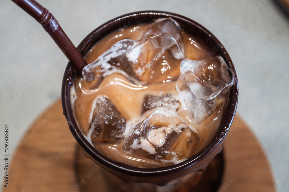 Iced coffee in coffee shop Iced coffee in coffee shop