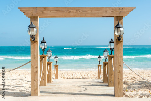 Wedding gates on the beach