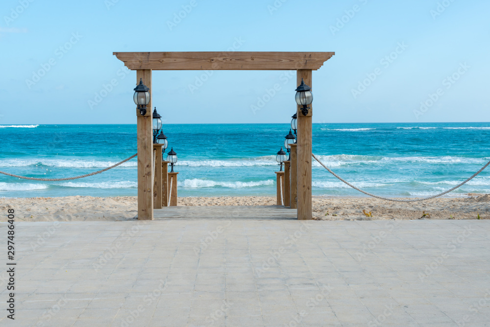 Wedding gates on the beach