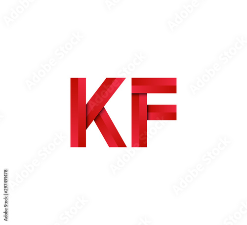Initial two letter red 3D logo vector KF Free Download Initial two letter red 3D logo vector KF - GFXLoad