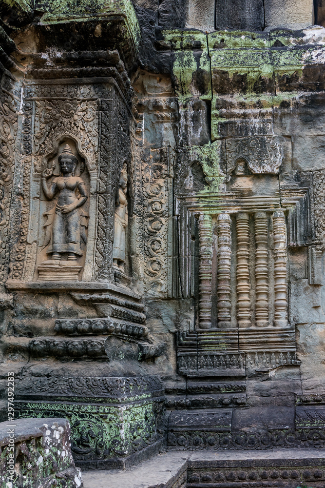 The ancient temple of Ta Prohm , Angkor , Cambodia