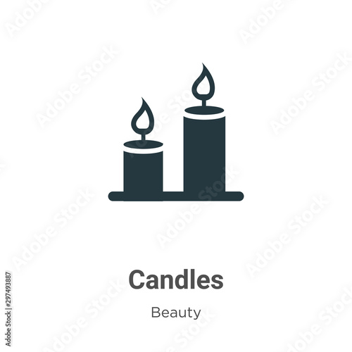Candles vector icon on white background. Flat vector candles icon symbol sign from modern beauty collection for mobile concept and web apps design.