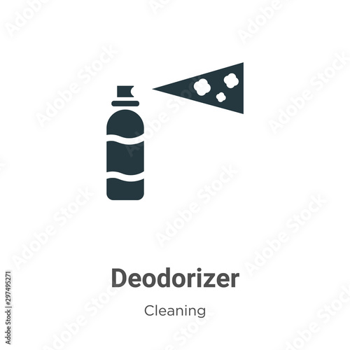 Deodorizer vector icon on white background. Flat vector deodorizer icon symbol sign from modern cleaning collection for mobile concept and web apps design.