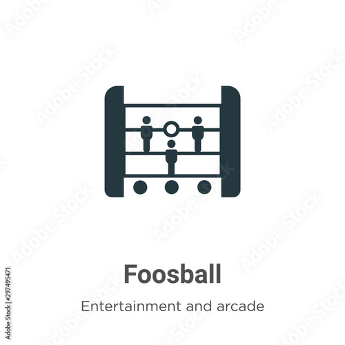 Foosball vector icon on white background. Flat vector foosball icon symbol sign from modern entertainment and arcade collection for mobile concept and web apps design.