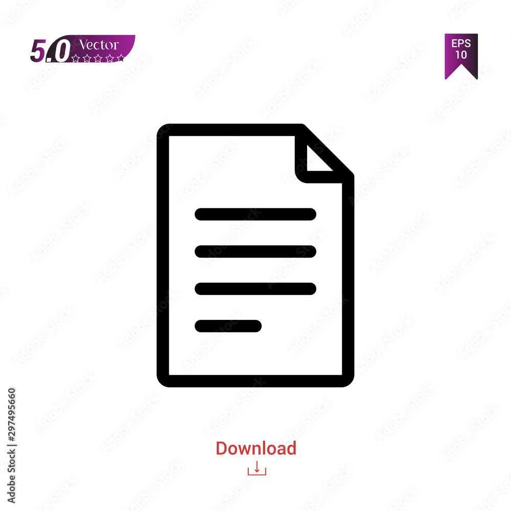 Outline Black file icon. file icon vector isolated on white background. miscellaneous-elements. Graphic design, mobile application, logo, user interface. EPS 10 format vector Outline Black file icon. file icon vector isolated on white background. miscellaneous-elements. Graphic design, mobile application, logo, user interface. EPS 10 format vector