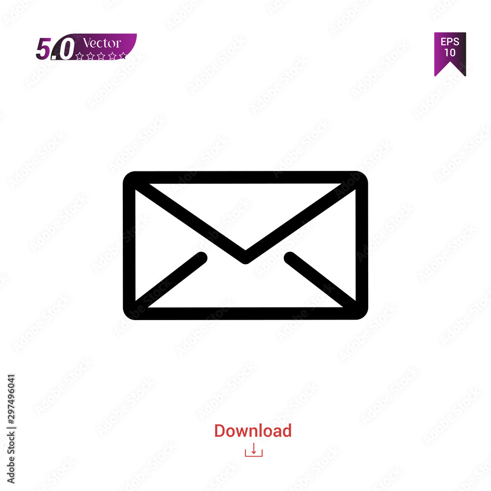 Outline Black envelope icon vector isolated on white background. miscellaneous-elements. Graphic design, mobile application, logo, user interface. EPS 10 format vector Outline Black envelope icon vector isolated on white background. miscellaneous-elements. Graphic design, mobile application, logo, user interface. EPS 10 format vector