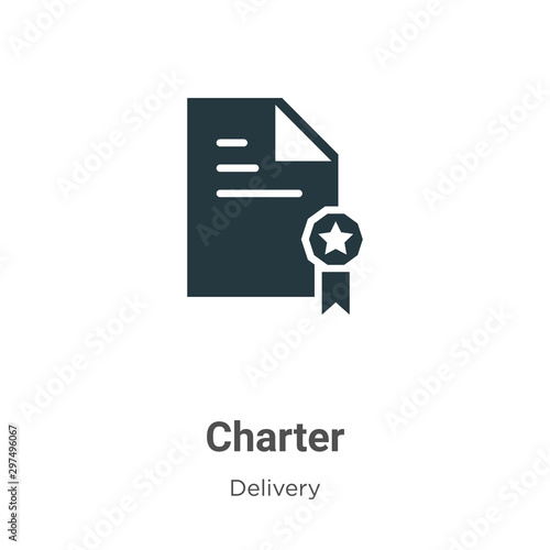 Charter vector icon on white background. Flat vector charter icon symbol sign from modern delivery collection for mobile concept and web apps design.