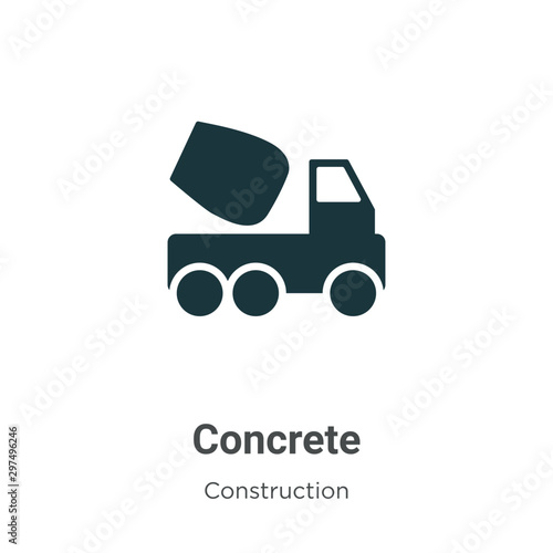 Concrete vector icon on white background. Flat vector concrete icon symbol sign from modern construction collection for mobile concept and web apps design.