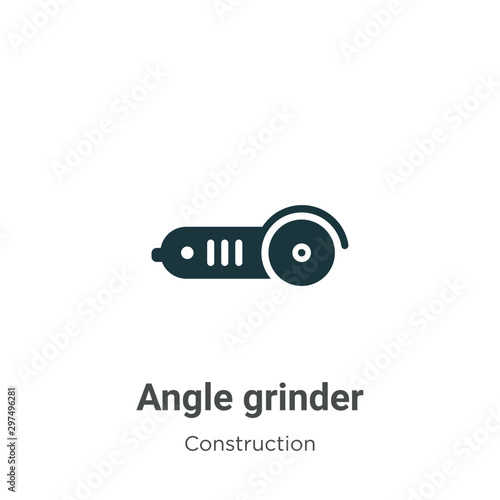 Angle grinder vector icon on white background. Flat vector angle grinder icon symbol sign from modern construction collection for mobile concept and web apps design.