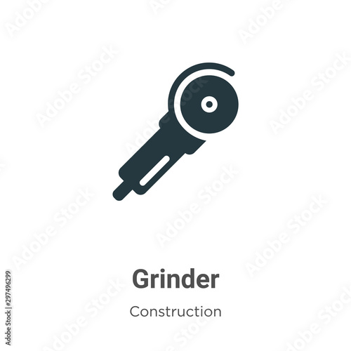 Grinder vector icon on white background. Flat vector grinder icon symbol sign from modern construction collection for mobile concept and web apps design.