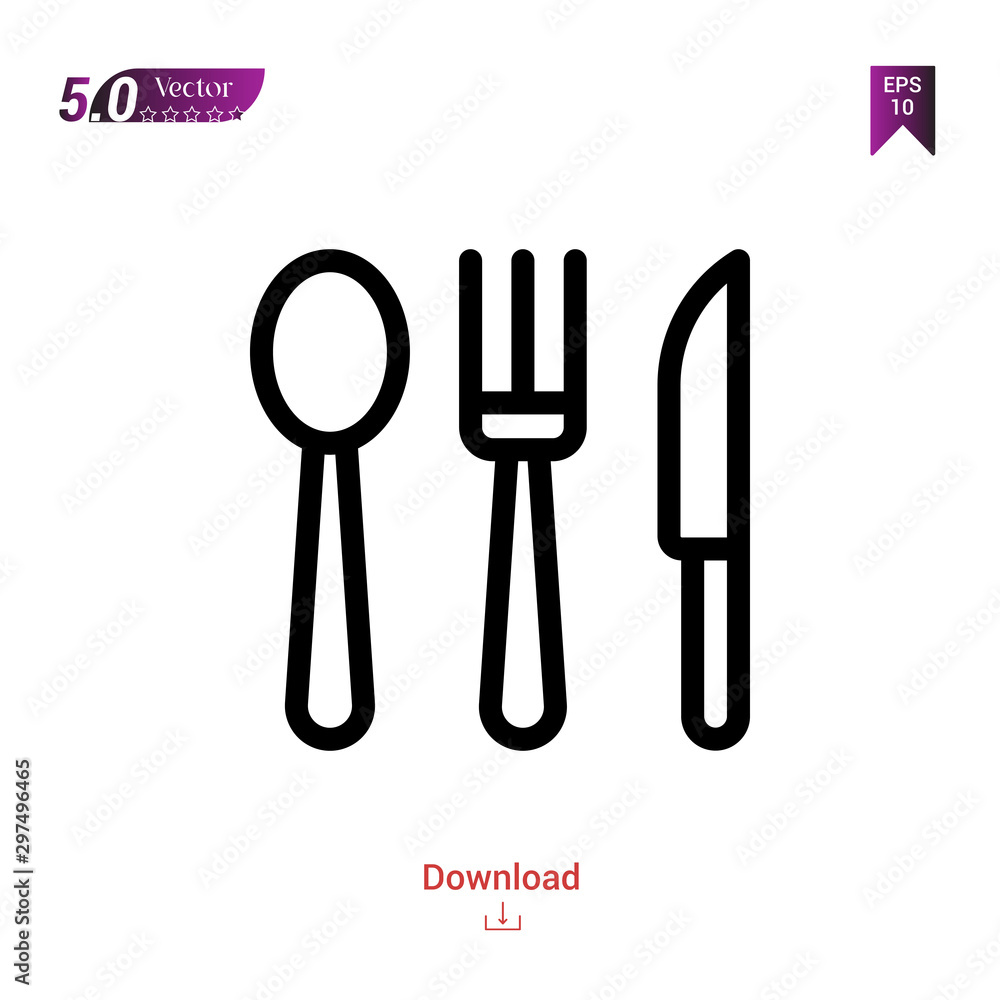 Outline Black cutlery icon. cutlery icon vector isolated on white background. miscellaneous-elements. Graphic design, mobile application, logo, user interface. EPS 10 format vector Outline Black cutlery icon. cutlery icon vector isolated on white background. miscellaneous-elements. Graphic design, mobile application, logo, user interface. EPS 10 format vector