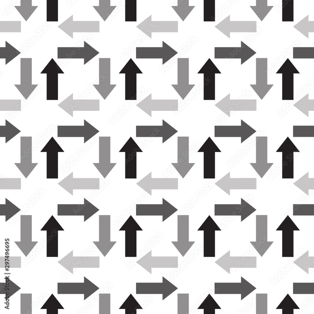 Arrows seamless pattern. Sketch design symbols. Black and white illustration. Transparency level. Vector EPS10 Arrows seamless pattern. Sketch design symbols. Black and white illustration. Transparency level. Vector EPS10