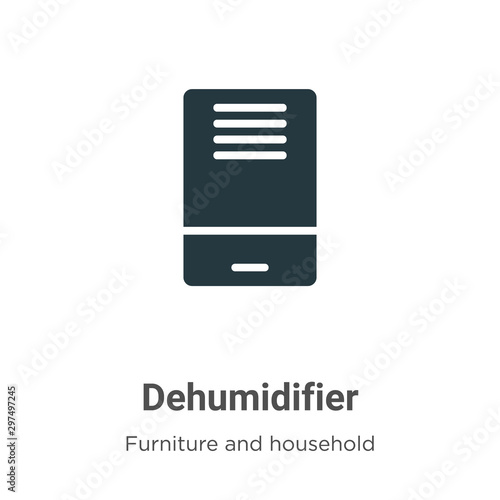 Dehumidifier vector icon on white background. Flat vector dehumidifier icon symbol sign from modern furniture and household collection for mobile concept and web apps design.