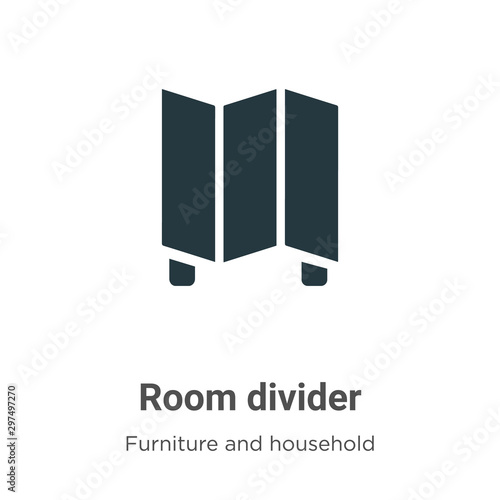 Room divider vector icon on white background. Flat vector room divider icon symbol sign from modern furniture and household collection for mobile concept and web apps design.