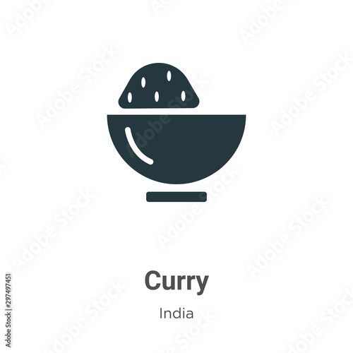Curry vector icon on white background. Flat vector curry icon symbol sign from modern india collection for mobile concept and web apps design.