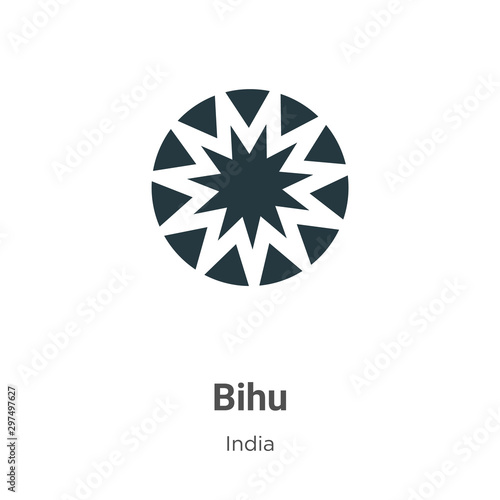 Bihu vector icon on white background. Flat vector bihu icon symbol sign from modern india collection for mobile concept and web apps design.