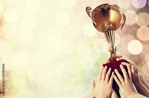 Trophy winning award sport success achievement cup