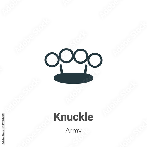 Knuckle vector icon on white background. Flat vector knuckle icon symbol sign from modern army collection for mobile concept and web apps design.