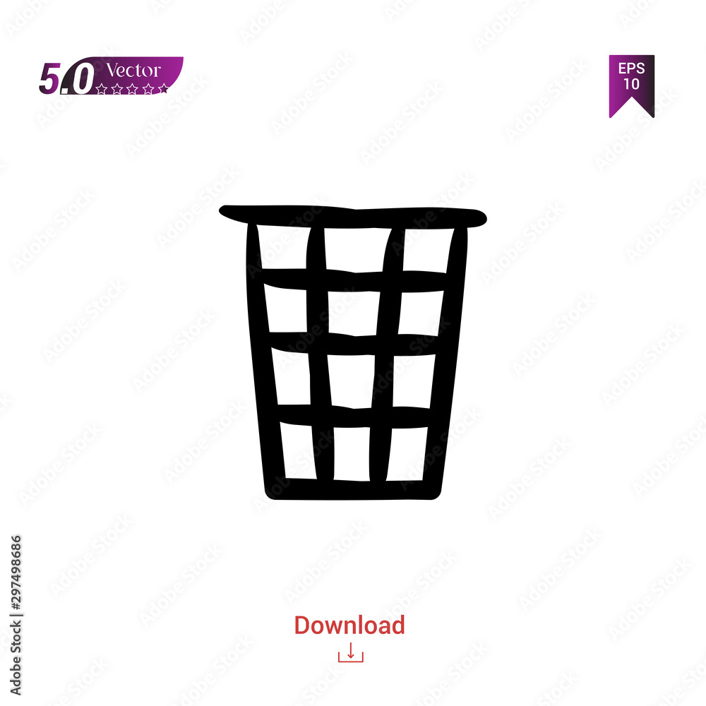 Outline Black basket icon. basket icon vector isolated on white background. handy-icon-collection. Graphic design, mobile application, logo, user interface. EPS 10 format vector Outline Black basket icon. basket icon vector isolated on white background. handy-icon-collection. Graphic design, mobile application, logo, user interface. EPS 10 format vector