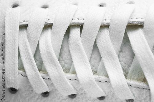 Closeup white lacing background texture