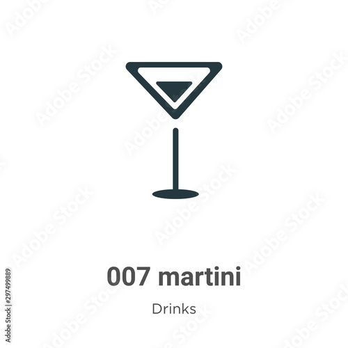 007 martini vector icon on white background. Flat vector 007 martini icon symbol sign from modern drinks collection for mobile concept and web apps design.