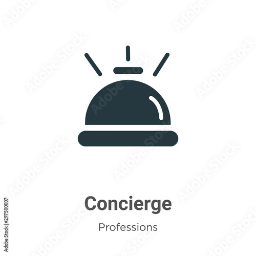 Concierge vector icon on white background. Flat vector concierge icon symbol sign from modern professions collection for mobile concept and web apps design.