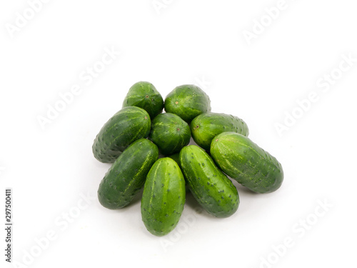 Cucumbers on a white background