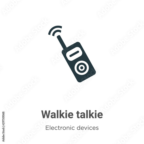 Walkie talkie vector icon on white background. Flat vector walkie talkie icon symbol sign from modern electronic devices collection for mobile concept and web apps design.