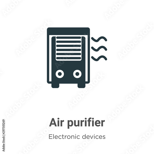 Air purifier vector icon on white background. Flat vector air purifier icon symbol sign from modern electronic devices collection for mobile concept and web apps design.