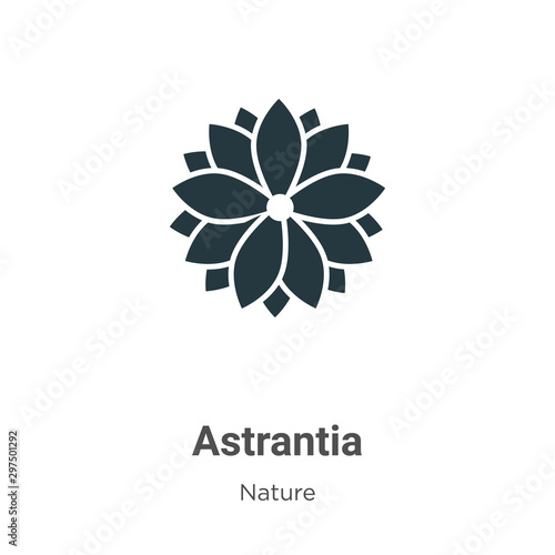Astrantia vector icon on white background. Flat vector astrantia icon symbol sign from modern nature collection for mobile concept and web apps design.