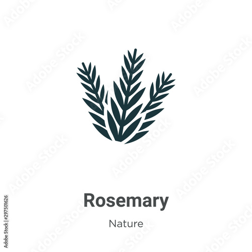 Rosemary vector icon on white background. Flat vector rosemary icon symbol sign from modern nature collection for mobile concept and web apps design.