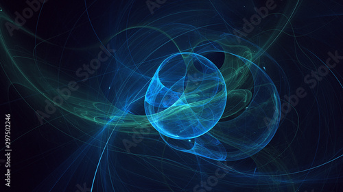 Fractal 3D rendering abstract light surreal background