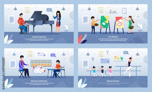 Music, Art, Dance, Mental Arithmetic Courses Set