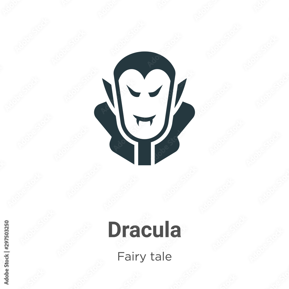 Vecteur Stock Dracula vector icon on white background. Flat vector