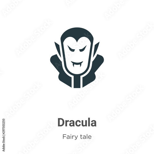 Dracula vector icon on white background. Flat vector dracula icon symbol sign from modern fairy tale collection for mobile concept and web apps design.