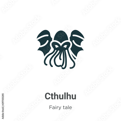 Konstfotografi Cthulhu vector icon on white background