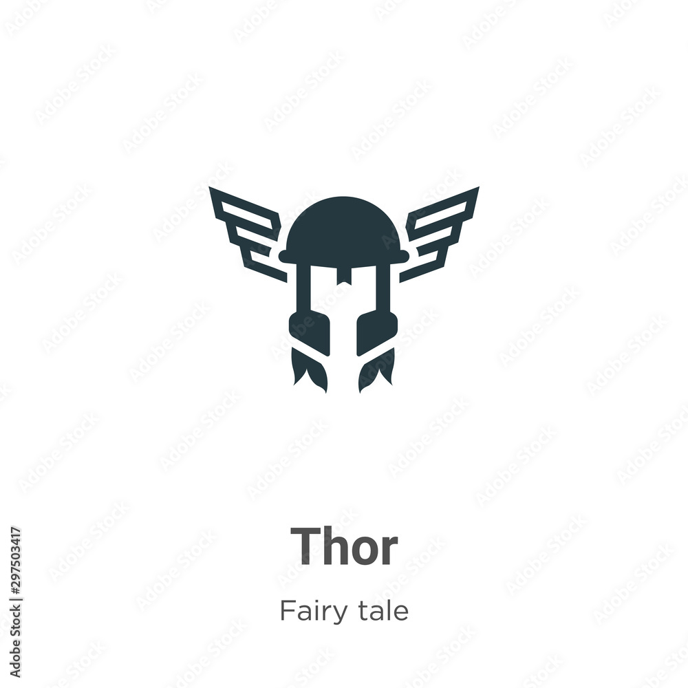 Thor vector icon on white background. Flat vector thor icon symbol sign  from modern fairy tale collection for mobile concept and web apps design.  Stock Vector | Adobe Stock