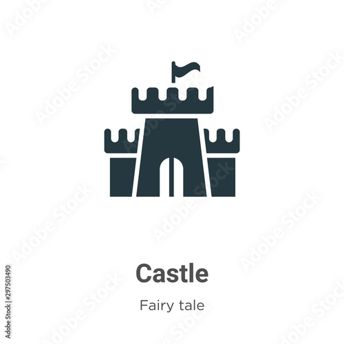 Castle vector icon on white background. Flat vector castle icon symbol sign from modern fairy tale collection for mobile concept and web apps design.