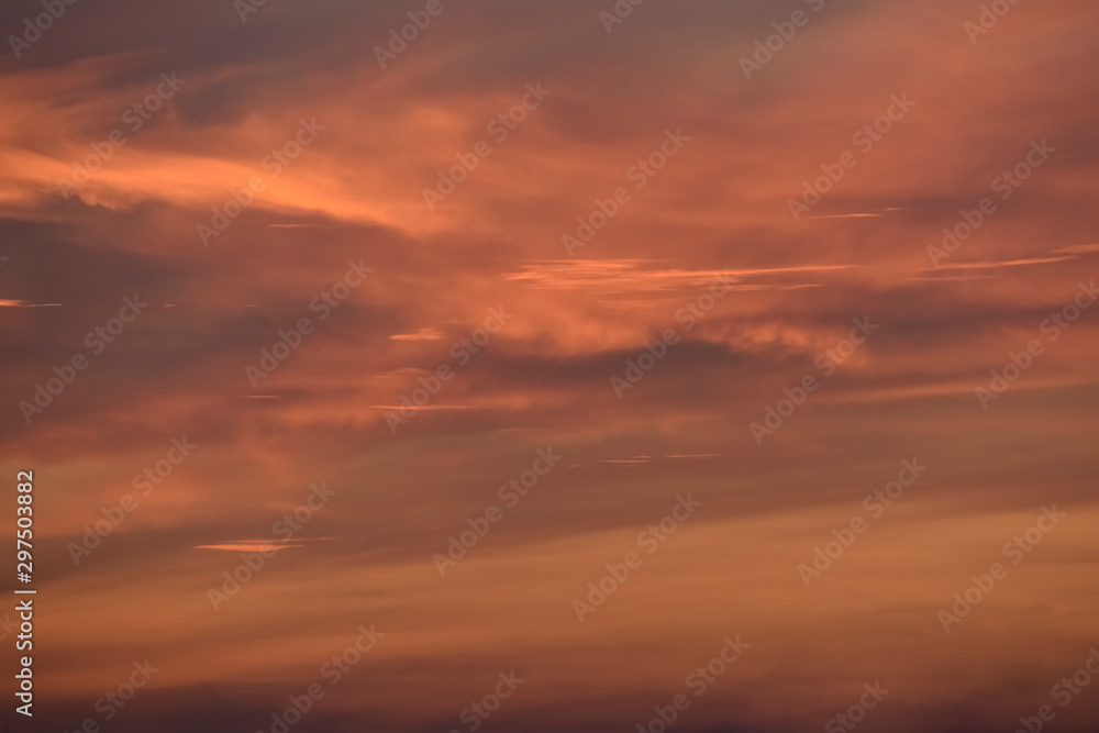 Red tinted colour clouds and skies at day break. Red tinted colour clouds and skies at day break.