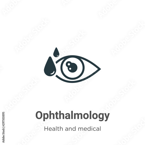 Ophthalmology vector icon on white background. Flat vector ophthalmology icon symbol sign from modern health and medical collection for mobile concept and web apps design.