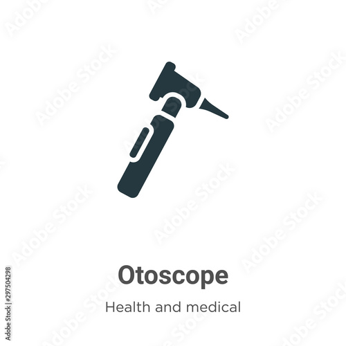 Otoscope vector icon on white background. Flat vector otoscope icon symbol sign from modern health and medical collection for mobile concept and web apps design. photo