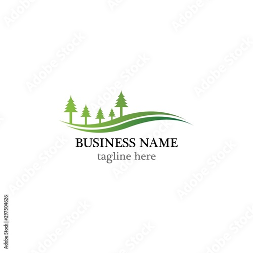 pine logo template icon design
