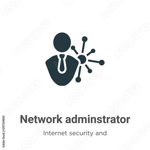 Network adminstrator vector icon on white background. Flat vector network adminstrator icon symbol sign from modern internet security and networking collection for mobile concept and web apps design.