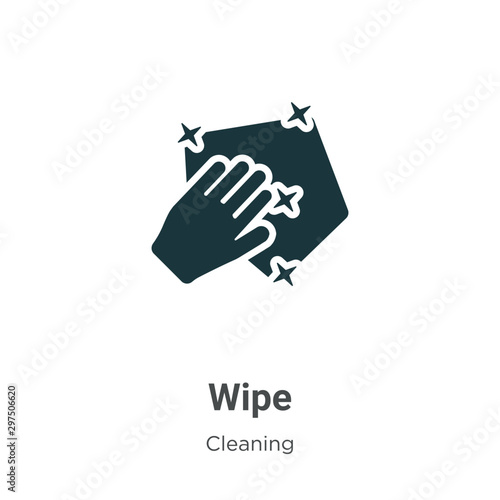 Wipe vector icon on white background. Flat vector wipe icon symbol sign from modern cleaning collection for mobile concept and web apps design.