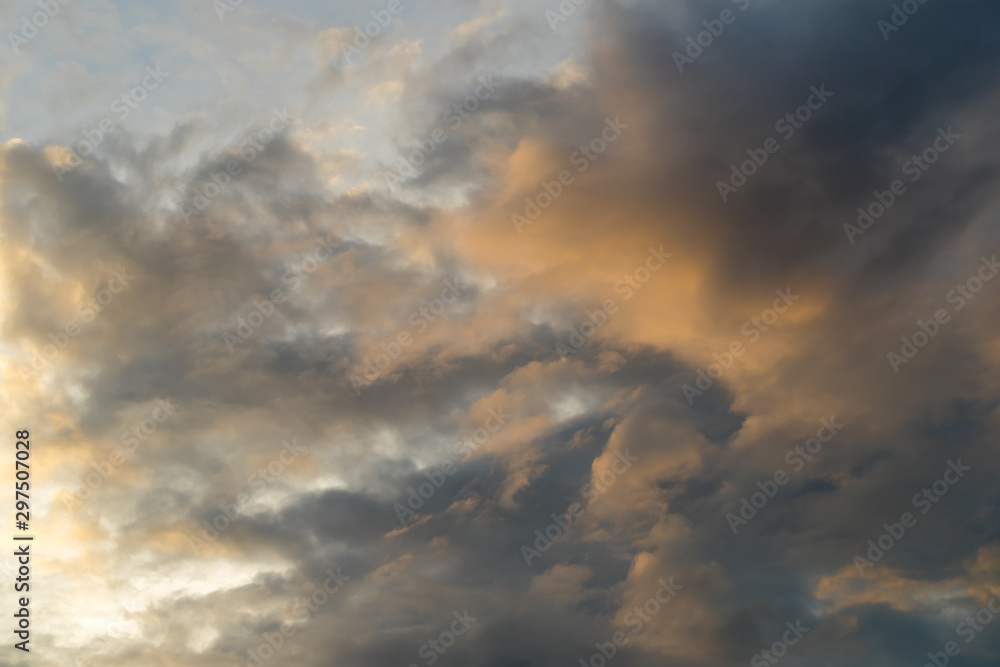 Picture of cloudscape, tranquil view flying beautiful natural colors