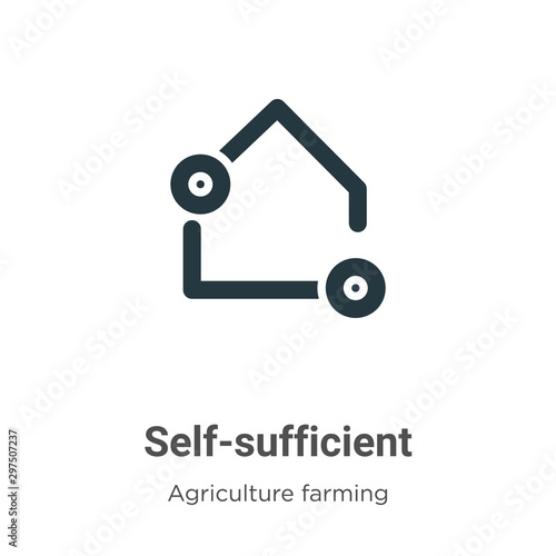 Foto Self-sufficient vector icon on white background
