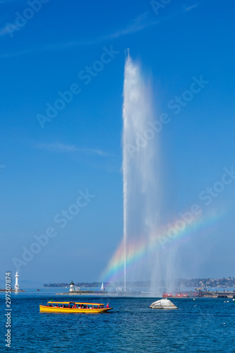 ジュネーブ噴水と虹