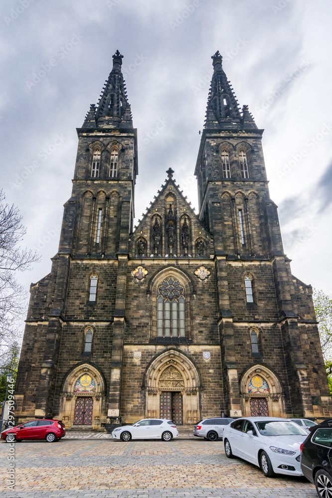 Basilica of St. Peter and St. Paul in Vysehrad (Upper Castle), Prague, Czech Republic