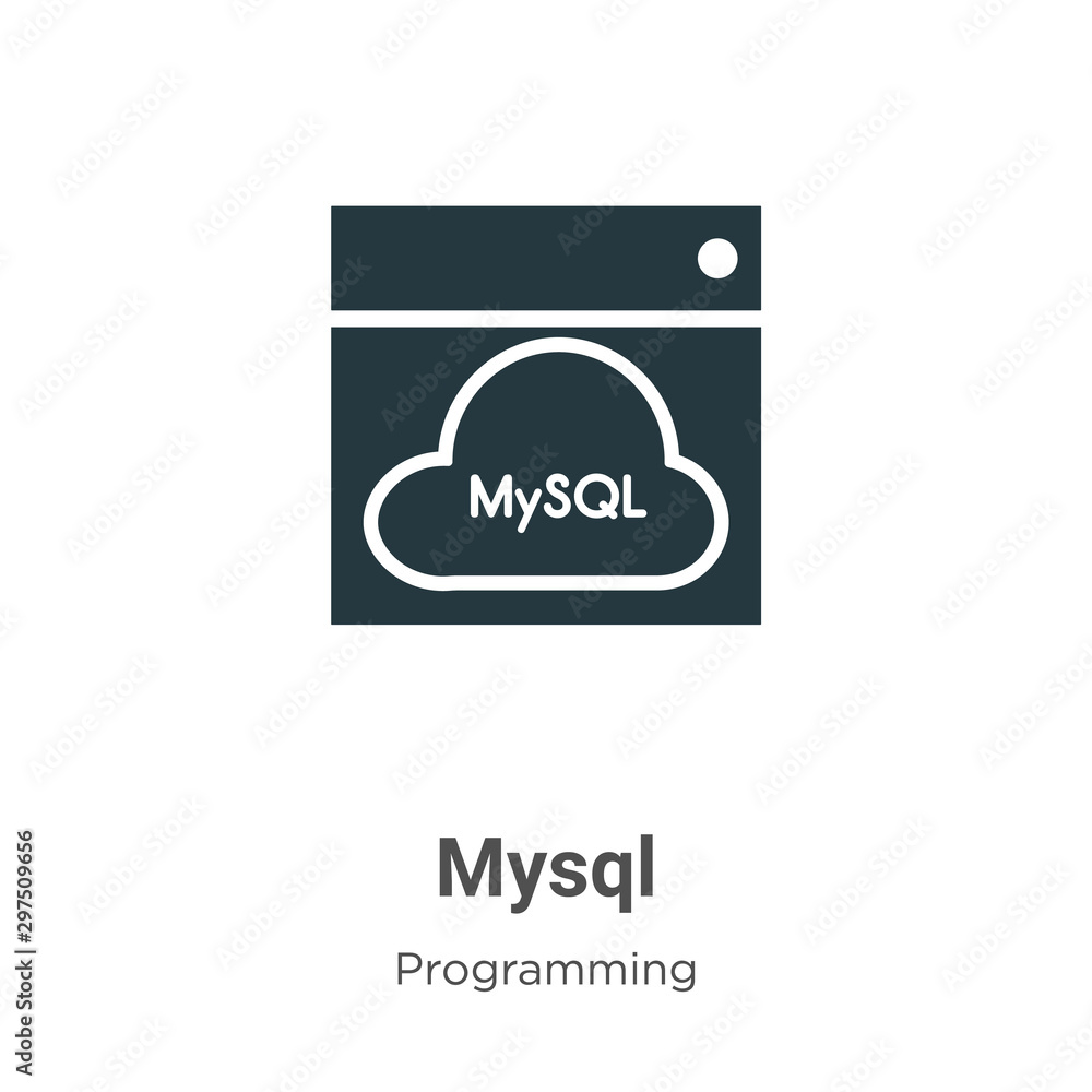 Mysql vector icon on white background. Flat vector mysql icon symbol ...